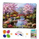 Kit Completo - Pintura em Diamantes - Ponte sobre o rio