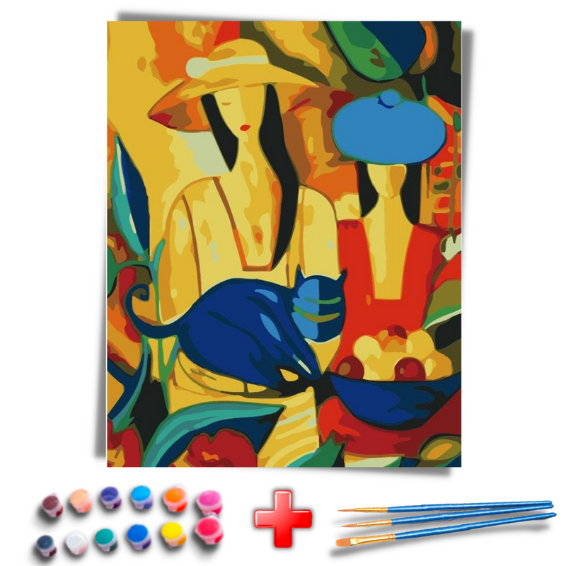 Kit Completo - Pintura Numerada - Mulheres Inspiradas em Picasso