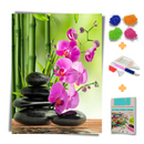 Kit Completo - Pintura em Diamantes - Orquídea e equilibrio