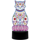 Kit completo - Luminária com Pintura em Diamantes - Gatinho