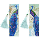 Promoção - Kit com 2 Marcadores de Livros - Pintura em Diamantes - Pavão Deslumbrante