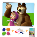 Kit Completo - Pintura em Diamantes - Masha e o Urso