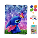 Kit Completo - Pintura em Diamantes - Stitch e a borboleta