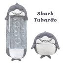 JUGLES® - Pelúcia que vira saco do dormir - Shark Tubarão