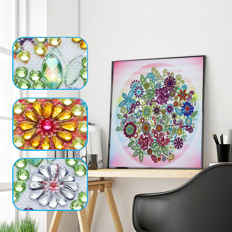 Kit Completo - Pintura em Diamantes - Floral - 30x30