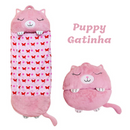 JUGLES® - Pelúcia que vira saco do dormir - Puppy Gatinha