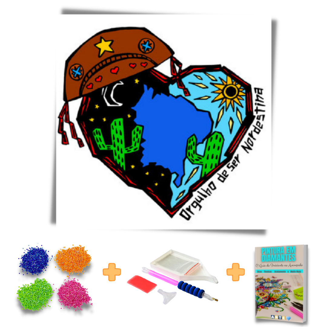 Kit Completo - Pintura em Diamantes - Nordeste