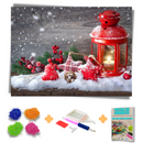 Kit Completo - Pintura em Diamantes - Celebração Natalina