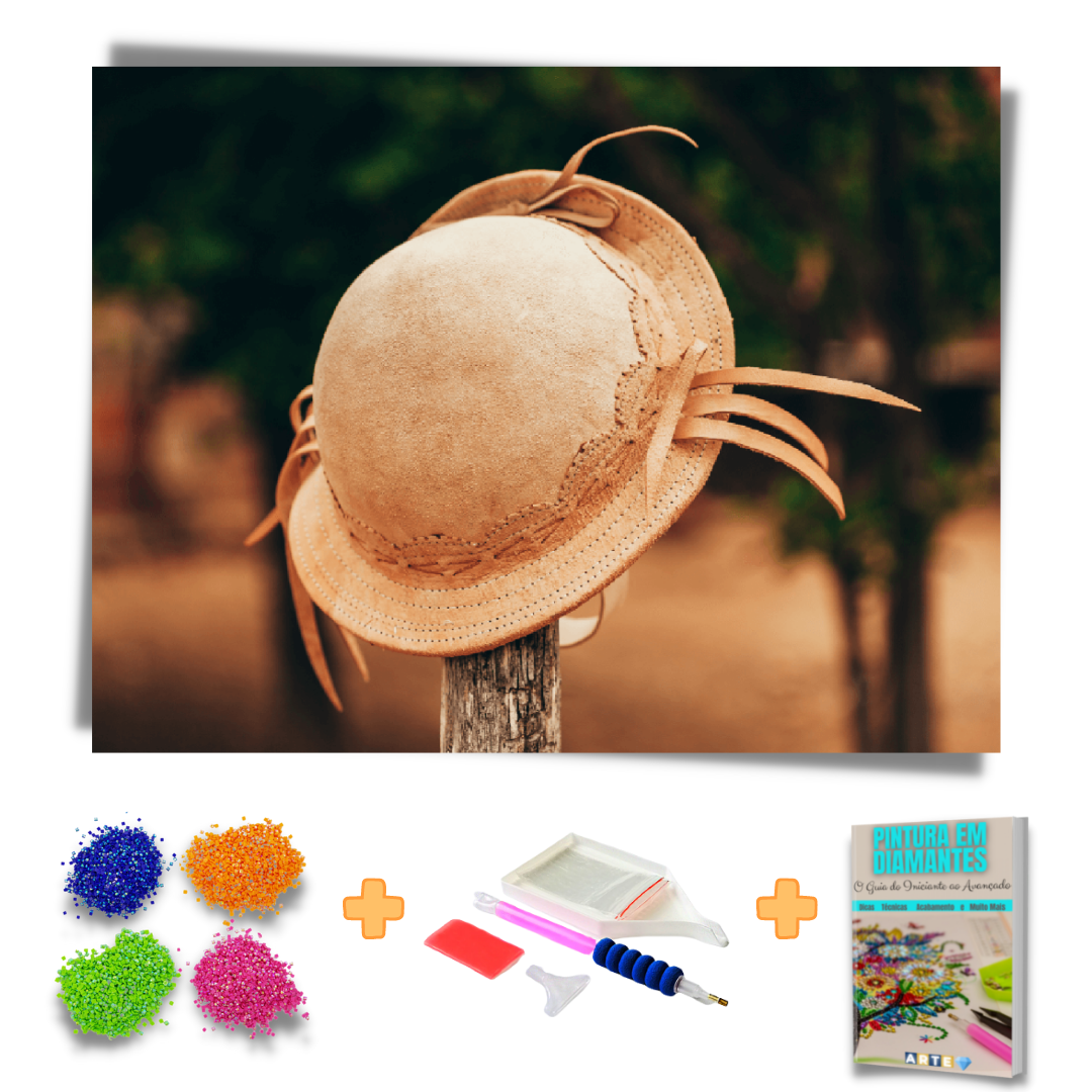 Kit Completo - Pintura em Diamantes - Chapéu Nordestino