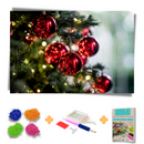 Kit Completo - Pintura em Diamantes - Bolas de Natal