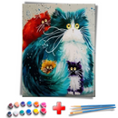Kit Completo - Pintura Numerada - Gatinhos Fofos