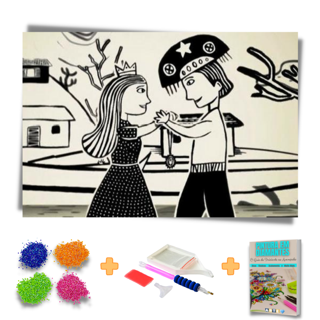 Kit Completo - Pintura em Diamantes - Xilogravura 2