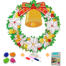 Kit Completo - Guirlanda com Pintura em Diamantes - Sino de Natal