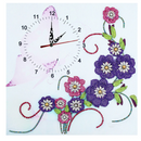 Relógio - Pintura em Diamantes - Flores
