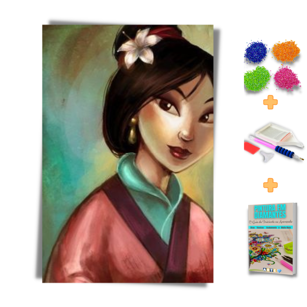 Kit Completo - Pintura em Diamantes - Mulan
