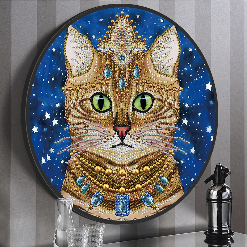 Quadro decorativo - Pintura em Diamante - Gato
