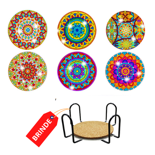 Kit Descanso de Mesa em Pintura em Diamante - Mandalas 4