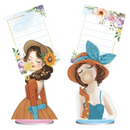 Kit 2 Suportes para Fotos/Cartões - Pintura em Diamante - Moças 1