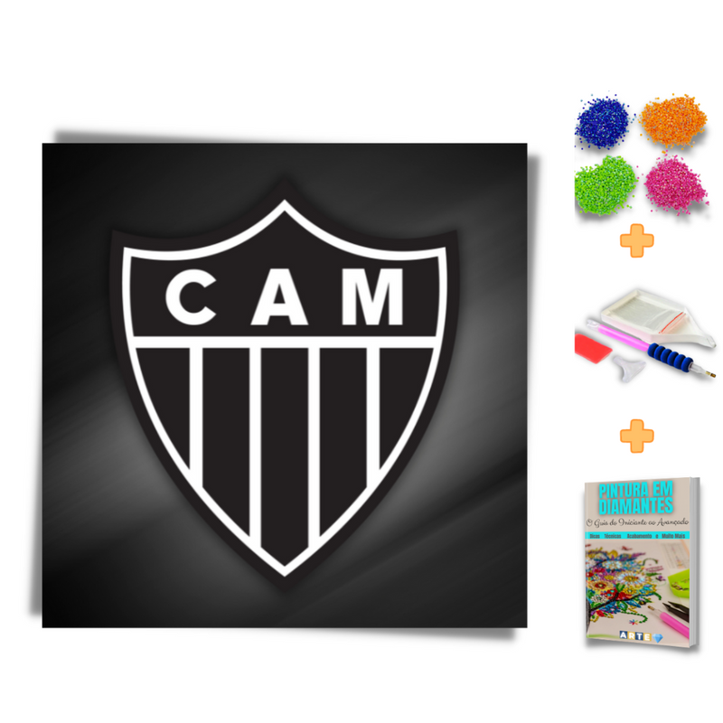 Kit Completo - Pintura em Diamantes - Atlético Mineiro