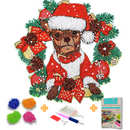 Kit Completo - Guirlanda com Pintura em Diamantes - Cachorro Natalino