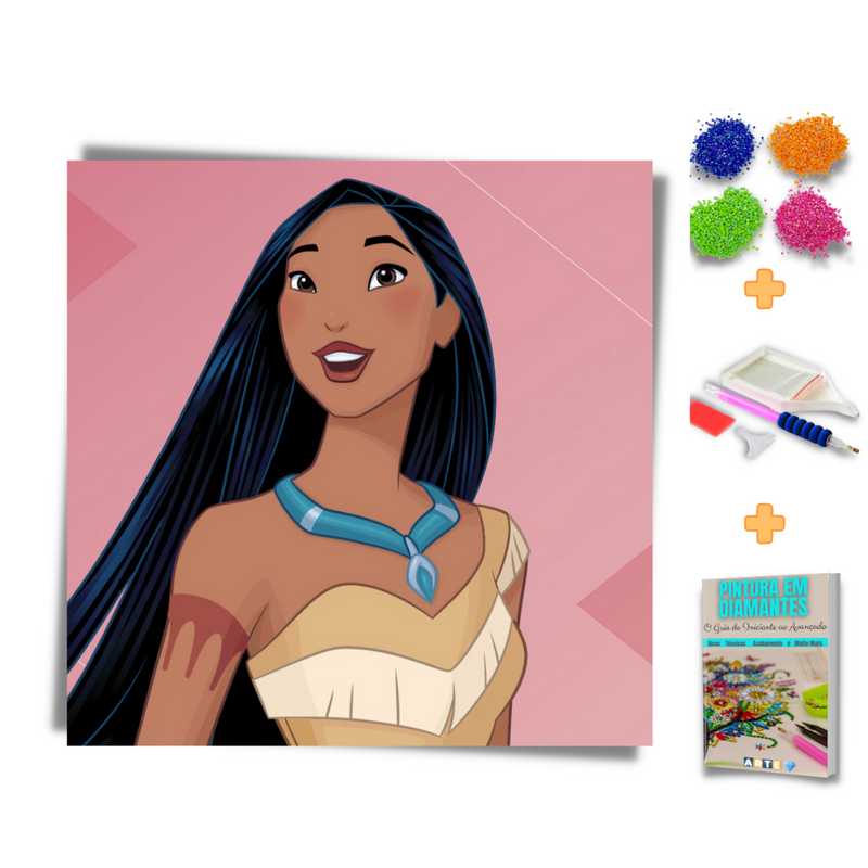 Kit Completo - Pintura em Diamantes - Pocahontas