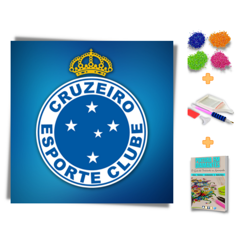 Kit Completo - Pintura em Diamantes - Cruzeiro
