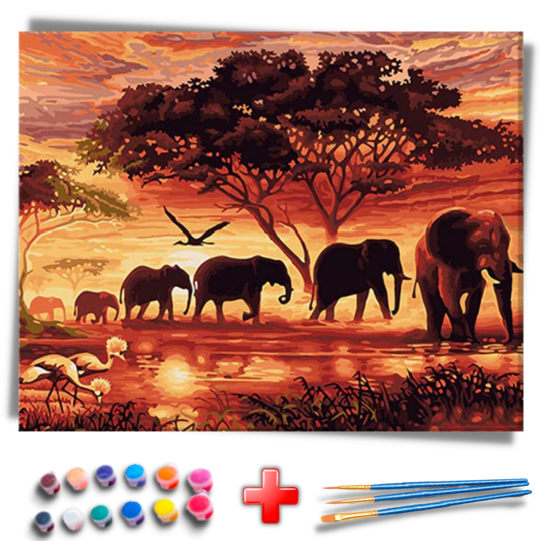Kit Completo - Pintura Numerada - Safari