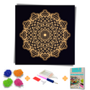 Kit Completo - Pintura em Diamantes - Mandalas Personalizadas - Mandala Ouro