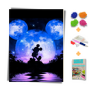 Kit Completo - Pintura em Diamantes - Mickey sob o luar