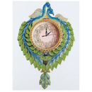 Relógio - Pintura em Diamantes - Pavões Verde e Azul