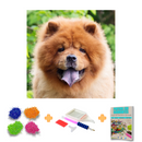 Kit Completo -  Pintura em Diamantes - Chow Chow 2