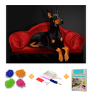 Kit Completo - Pintura em Diamantes - Doberman 2