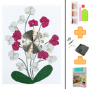 Relógio - Pintura em Diamantes - Flowers