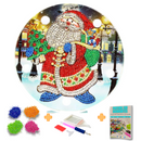 Kit completo - Mandalas em Abajur com Pintura em Diamantes - Papai Noel