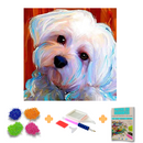 Kit Completo -  Pintura em Diamantes - Maltês