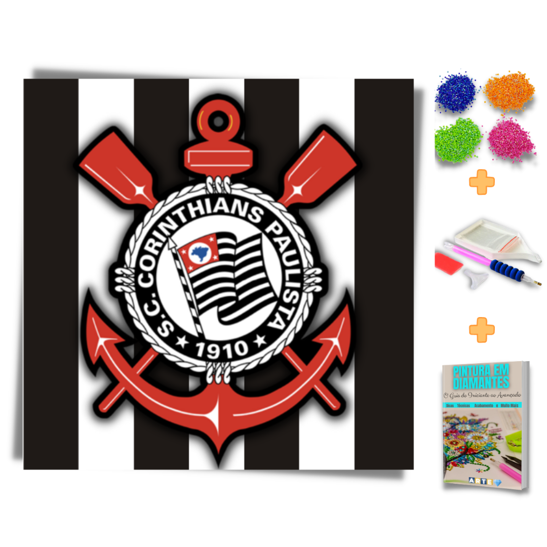 Kit Completo - Pintura em Diamantes - Timão