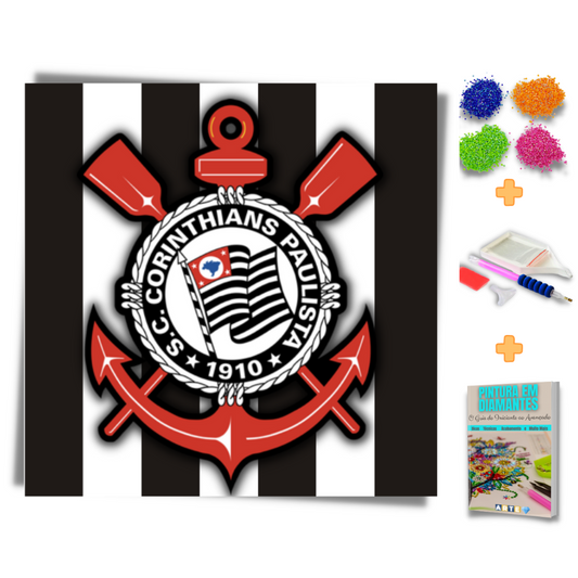 Kit Completo - Pintura em Diamantes - Timão