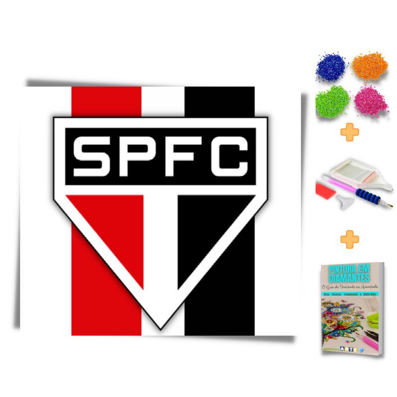 Kit Completo - Pintura em Diamantes - Tricolor Paulista