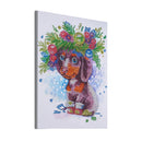 Kit Completo - Pintura em Diamantes - Cachorro de Natal - 30x40