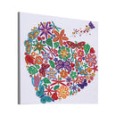 Kit Completo - Pintura em Diamantes - Coração Florido - 30x30