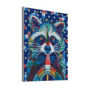 Kit Completo - Pintura em Diamantes - Guaxinim Colorido - 30x40