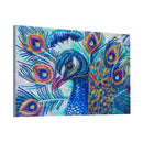 Kit Completo - Pintura em Diamantes - Pavão Encantado - 40x30