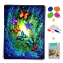 Kit Completo - Pintura em Diamantes - Lindas borboletas