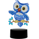 Kit completo - Luminária com Pintura em Diamantes - Corujinha