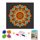Kit Completo - Pintura em Diamantes - Mandalas Personalizadas - Mandala Terra