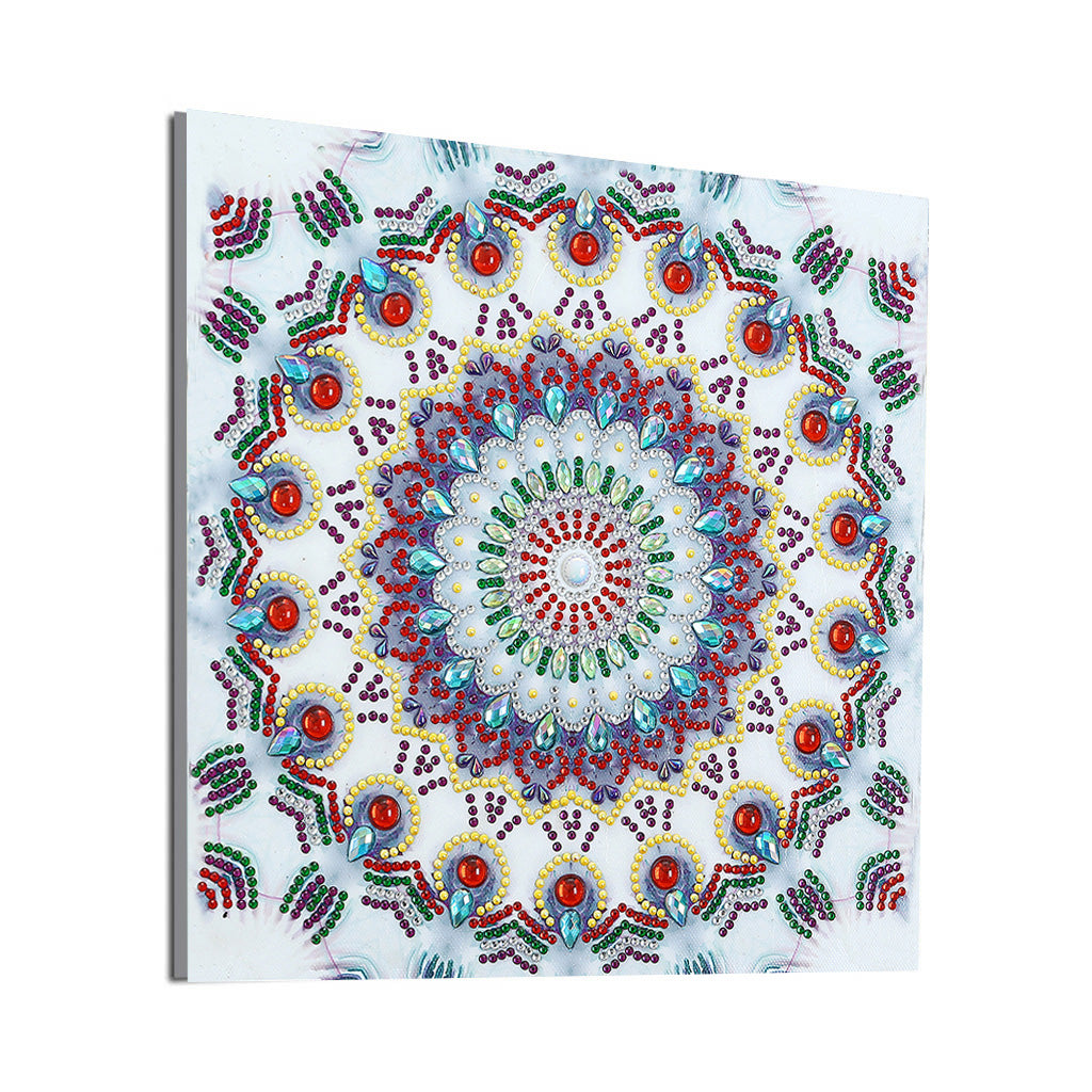 Kit Completo - Pintura em Diamantes - Mandala Colorida - 30x30