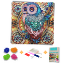 Kit Completo - Pintura em Diamantes - Coruja sábia