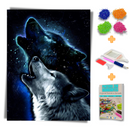 Kit Completo - Pintura em Diamantes - Uivo