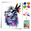 Kit Completo - Pintura em Diamantes - Leão flower