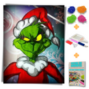 Kit Completo - Pintura em Diamantes - O Grinch